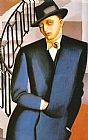 Tamara de Lempicka The Marquis DAfflitto on a Staircase painting
